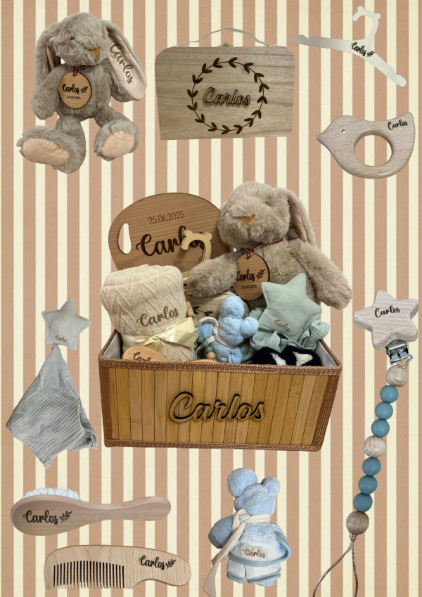 1 Cesta de nacimiento personalizada completa