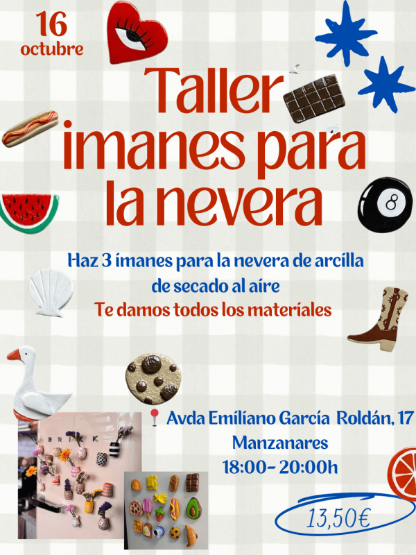 Taller de imanes 16 oct Taller de imanes para la nevera