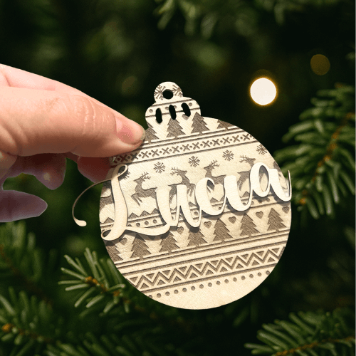 Bola nombre relieve Bola de navidad redonda nombre relieve