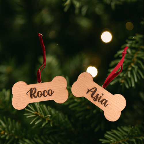 Huesos haya (1) Bola de navidad hueso